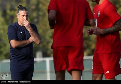 تمرین تیم ملی فوتبال برای شرکت در تورنمنت اردن
