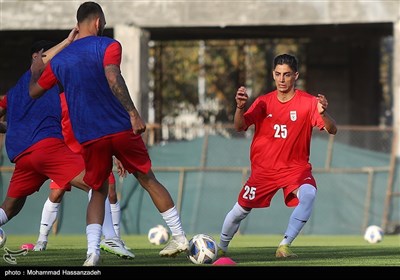 تمرین تیم ملی فوتبال برای شرکت در تورنمنت اردن
