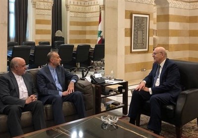  دیدار امیرعبداللهیان با نخست وزیر موقت لبنان 