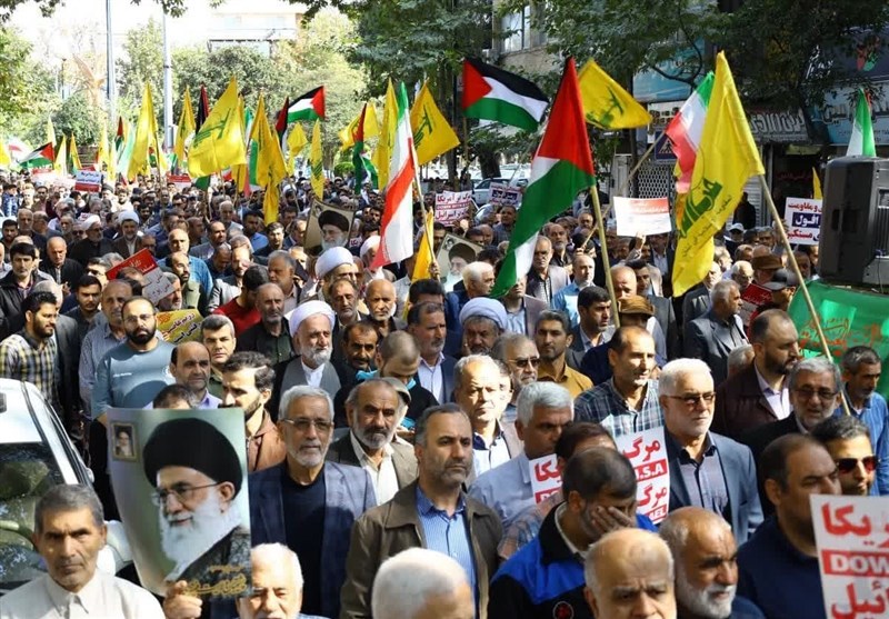 راهپیمایی ‌‌مازندرانی‌ها در حمایت از مردم ‌فلسطین/ طنین مرگ بر اسرائیل در شمال ایران + فیلم