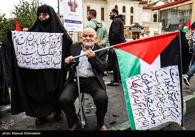 راهپیمایی مردم تهران در محکومیت جنایات رژیم صهیونیستی در فلسطین-1