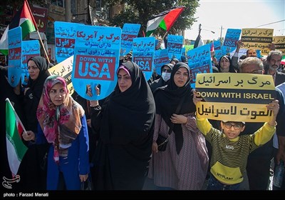 راهپیمایی محکومیت جنایات رژیم صهیونیستی در فلسطین - کرمانشاه 
