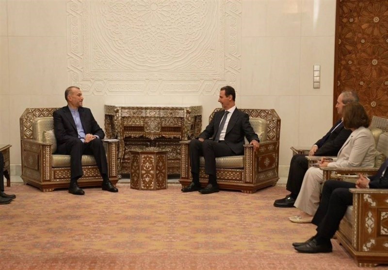 دیدار امیرعبداللهیان با رئیس‌جمهور سوریه/ اسد: باید مانع از استمرار جنایت‌های صهیونیست‌ها شد