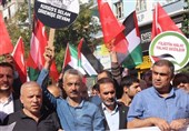 تداوم تجمعات در شهرهای مختلف ترکیه در حمایت از غزه