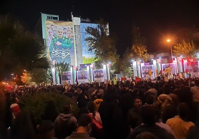  تجمع دانشجویان و مردم تهران در محکومیت حمله رژیم صهیونیستی به بیمارستان معمدانی غزه 