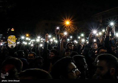 تجمع شبانه مردم در محکومیت جنایت جنگی رژیم صهیونیستی