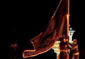 پرچم گنبد حرم امام رضا(ع) تعویض شد/ اعلام عزا در حرم رضوی به دنبال جنایات صهیونیست‌ها