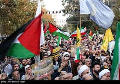 تجمع مردمی در محکومیت جنایات رژیم صهیونیستی در قزوین
