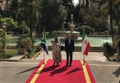 استقبال امیرعبداللهیان از وزیر امور خارجه آفریقای جنوبی
