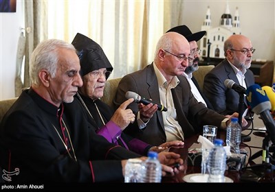 نشست خبری رهبران اقلیت‌های دینی ایران در محکومیت جنایات رژیم صهیونیستی