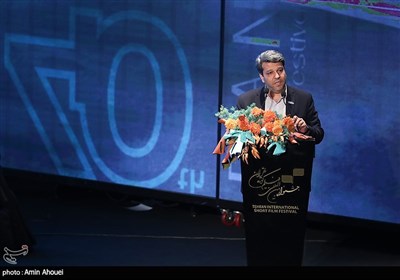 محمد خزاعی رئیس سازمان سینمایی در اختتامیه چهلمین جشنواره فیلم کوتاه تهران