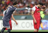 علیرضا بیرانوند و شهاب زاهدی بازیکنان تیم فوتبال پرسپولیس