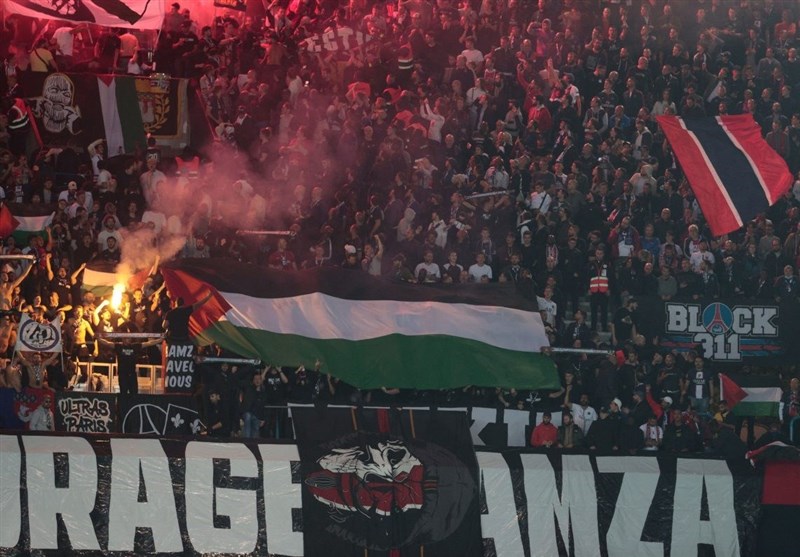 نگرانی فرانسوی‌ها از نمایش پرچم فلسطین در بازی پاری‌سن‌ژرمن - میلان