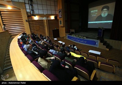 گردهمایی تماشای سخنان سیدحسن نصرالله در همدان