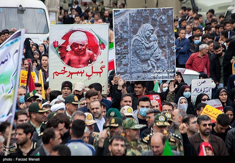 حماسه باشکوه ‌و معنادار ‌ایرانی‌ها در یوم‌الله 13 آبان/‌ خط و نشان راهپیمایان برای &quot;اسرائیل و آمریکا&quot; + فیلم