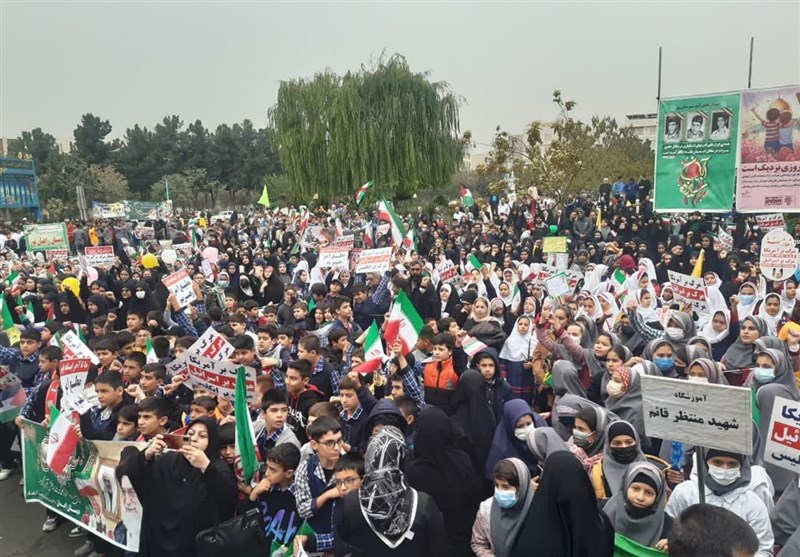 حضور پرشور مردم شهرستان‌های استان تهران در یوم‌الله 13 آبان/ امروز پایتخت یکپارچه مرگ بر اسرائیل بود + فیلم