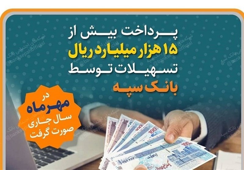 پرداخت بیش از 15 هزار میلیارد ریال تسهیلات توسط بانک سپه