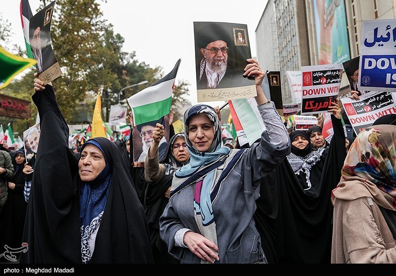 گزارش تسنیم از برگزاری راهپیمایی ۱۳ آبان در تهران/ از میدان فلسطین تا لانه جاسوسی