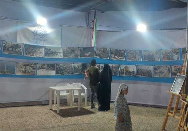 روایتگری مصور از جنایات، اشغال و مقاومت مردم فلسطین در بوشهر+ تصویر