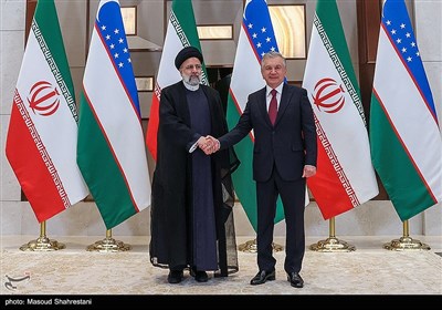 دیدار روسای جمهور ایران و ازبکستان 