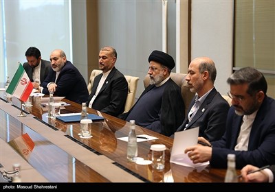 دیدار روسای جمهور آذربایجان و ایران در حاشیه اجلاس اکو