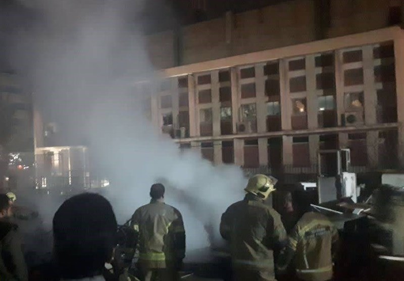 آتش سوزی در کوی دانشگاه تهران