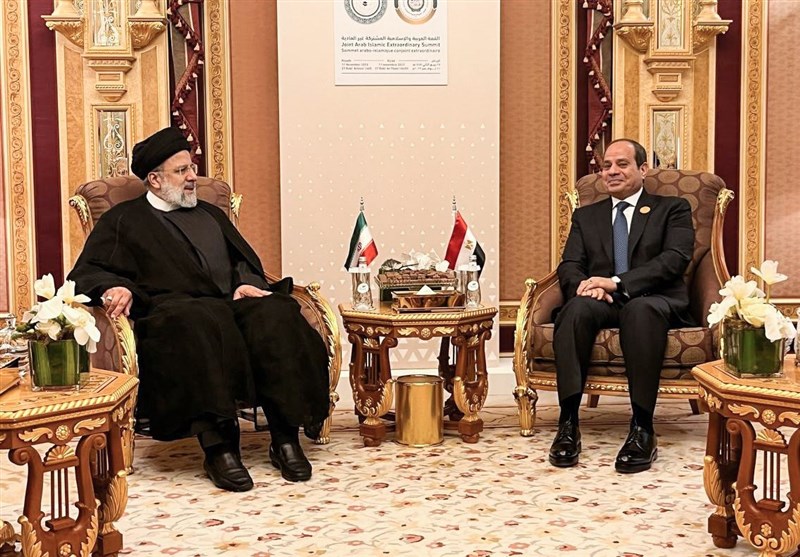 رئیسی با عبدالفتاح السیسی دیدار کرد