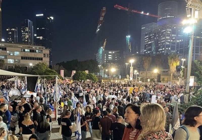 تل‌آویو بار دیگر شاهد تظاهرات گسترده علیه نتانیاهو است + فیلم