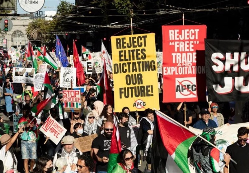 Pro-Gaza Demonstrators Demand End of Israeli ‘Genocide’ at APEC Summit