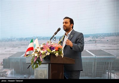سخنرانی رحیم سرهنگی مدیرعامل سازمان منطقه آزاد کیش در مراسم افتتاح پایانه جدید فرودگاه بین‌المللی کیش