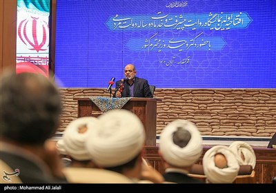 سخنرانی احمد وحیدی وزیرکشور در مراسم افتتاحیه اولین نمایشگاه روایت پیشرفت در قمتصویر