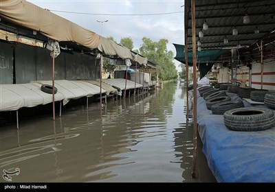 بارش باران و آبگرفتگی معابر - اهواز