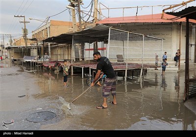 بارش باران و آبگرفتگی معابر - اهواز