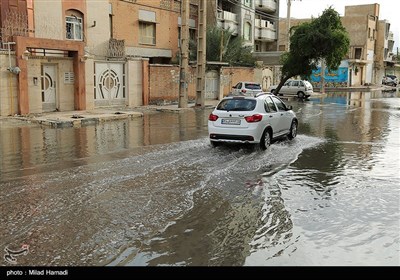 بارش باران و آبگرفتگی معابر - اهواز