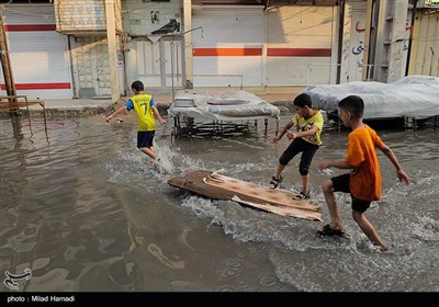 بارش باران و آبگرفتگی معابر - اهواز