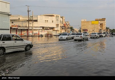 بارش باران و آبگرفتگی معابر - اهواز