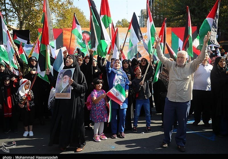 خروش مردم خوزستان در حمایت از فلسطین/ مردم انزجار خود را فریاد زدند + فیلم