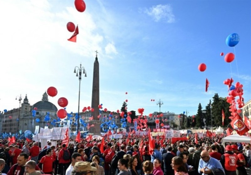 اعتصاب گسترده در ایتالیا در اعتراض به سیاست‌های بودجه‌ای ملونی