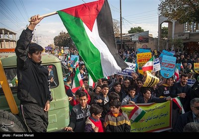 مسيرات حاشدة في المدن الإيرانية نصرة لأطفال ونساء غزة