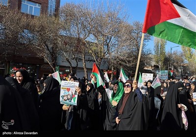 راهپیمایی مردم سراسر کشور در حمایت از کودکان و زنان مظلوم غزه - اردبیل