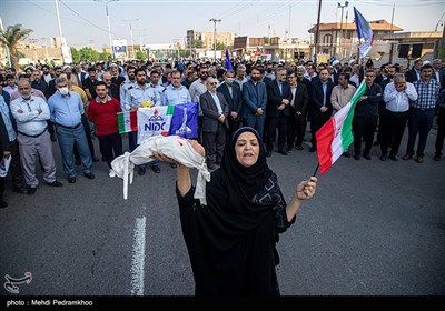 راهپیمایی مردم سراسر کشور در حمایت از کودکان و زنان مظلوم غزه -اهواز