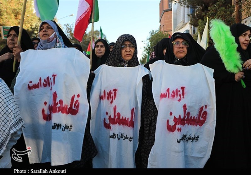 راهپیمایی بزرگ مردم کرمان در حمایت از کودکان غزه + تصویر