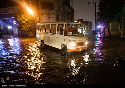 بارش باران و آبگرفتگی در اهواز