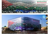 دیوارنگاره جدید میدان انقلاب با موضوع خروش میلیونی ایرانیان برای مبارزه با رژیم صهیونیستی