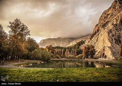 طبیعت پاییزی طاق بستان - کرمانشاه