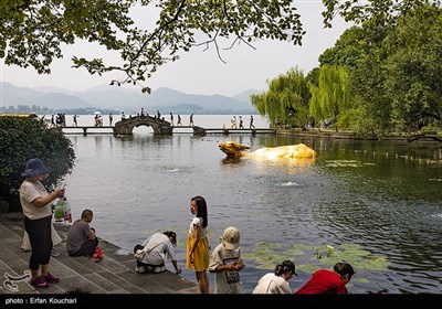 نمایی از دریاچه غربی در شهر هانگژو