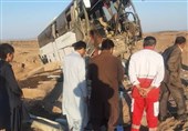 13 مجروح در پی انحراف اتوبوس در سیستان و بلوچستان