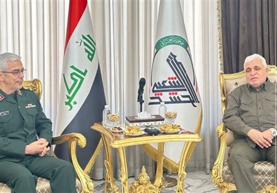 رئیس ستادکل نیروهای مسلح با رئیس حشدالشعبی عراق دیدار کرد 