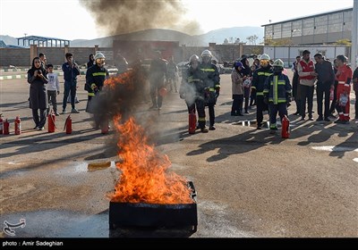 مانور عملیاتی آتش نشانان داوطلب در شیراز