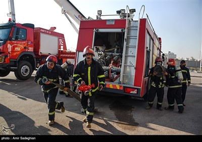 مانور عملیاتی آتش نشانان داوطلب در شیراز